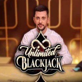 Unlimited Blackjack slot logo by Ezugi at Casino Friday