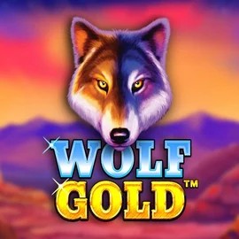 Wolf Gold slot logo by Pragmatic Play at Casino Friday